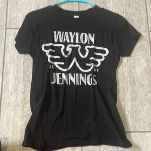 Waylon Jennings black shirt. Women’s fitted  medium.